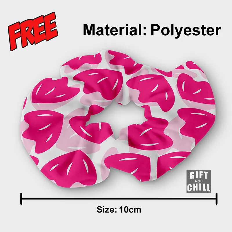 Pink Floral Pattern Hair Scrunchie 1A FREEBIE - Gift And Chill