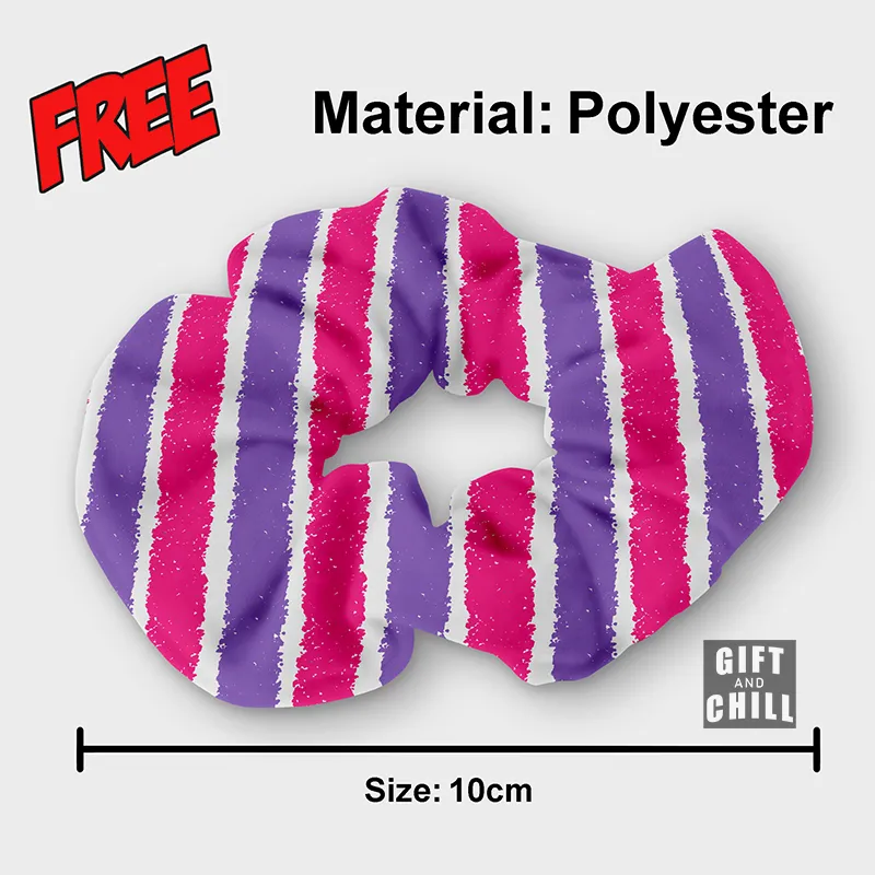 Line Striped Pattern Hair Scrunchie 11 FREEBIE - Gift And Chill