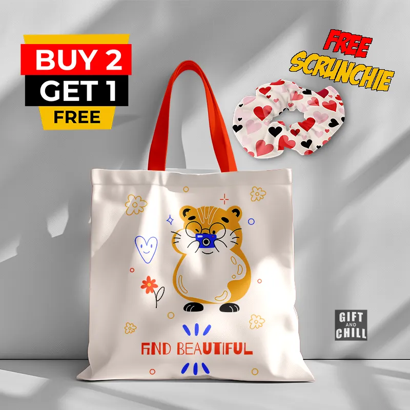 Find Beautiful Cute Hamster Canvas Tote Bag 98 A - Gift And Chill